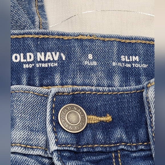 Old Navy Girls Karate Slim Built in Tough Distressed Jeans ‎ Stretch Size 8 Plus - Picture 6 of 9